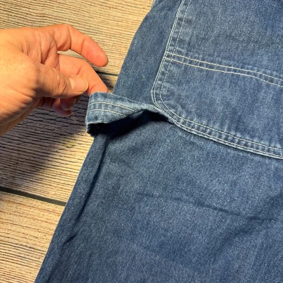 Vtg Carhartt USA Made Baggy Jeans Dungaree Fit Denim Mens 31x33 Carpenter‎ 90s - Picture 12 of 13